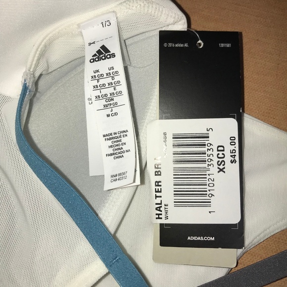adidas Climalite Halter Bra Sz XS C/D NWT - Picture 3 of 6